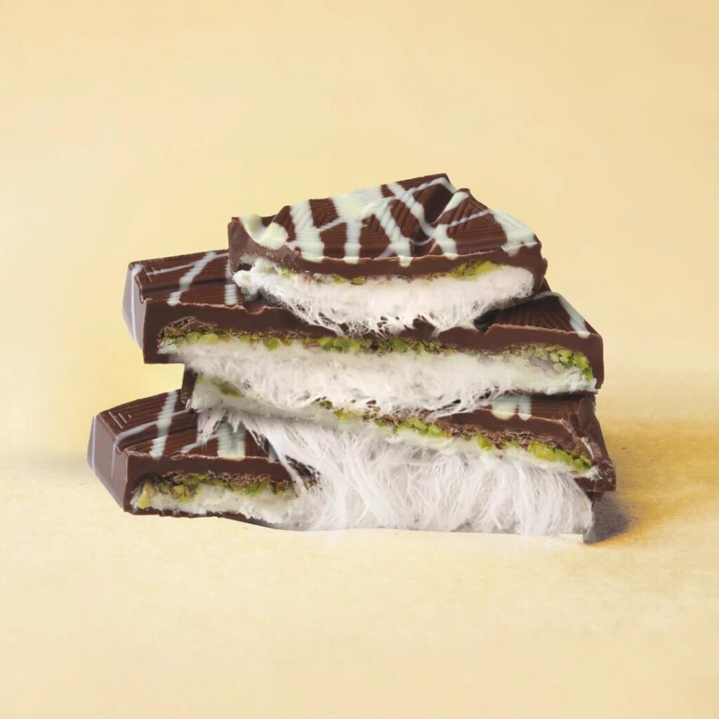 エンジェルヘアーチョコの断面