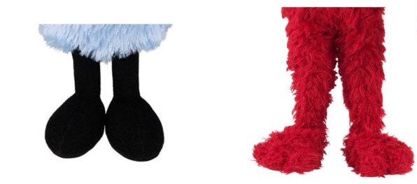 パペットスンスンとエルモの足の違い